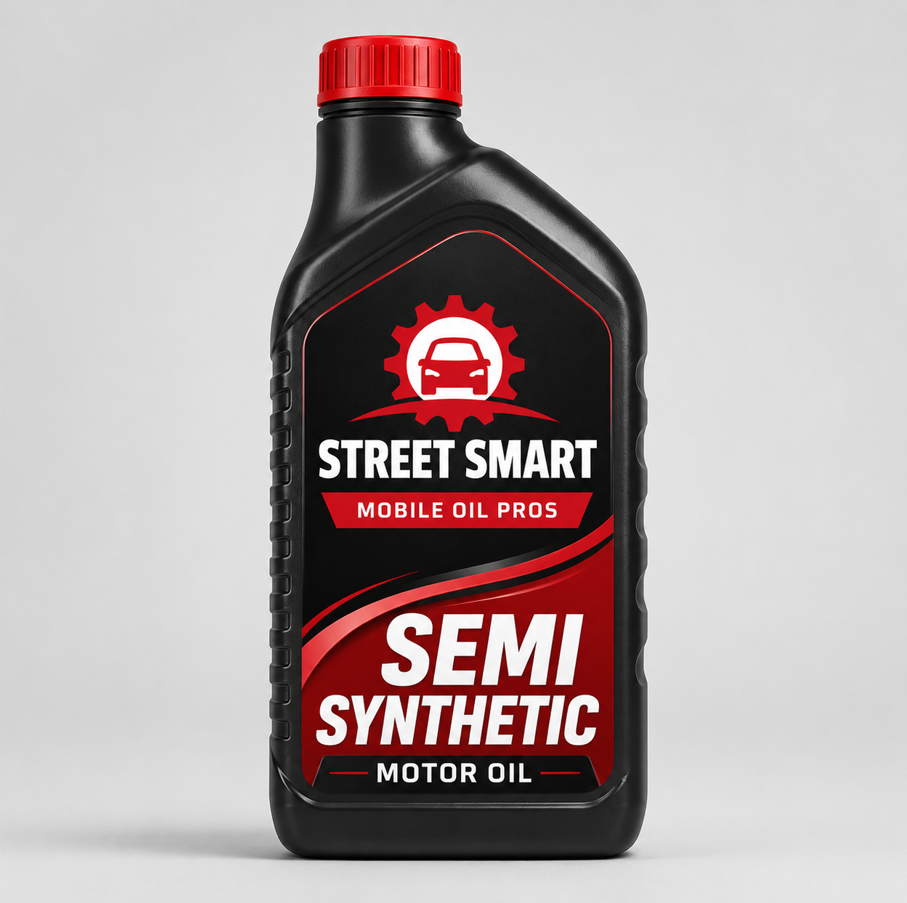 Semi Synthetic Oil Change oil bottle